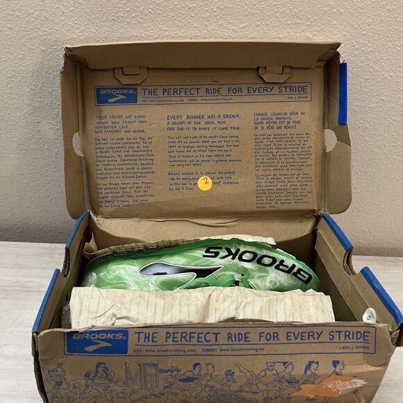 BROOKS MACH 15 MENS SZ 13 GREEN CROSS COUNTRY FLAT RUNNING SHOES - Picture 13 of 13